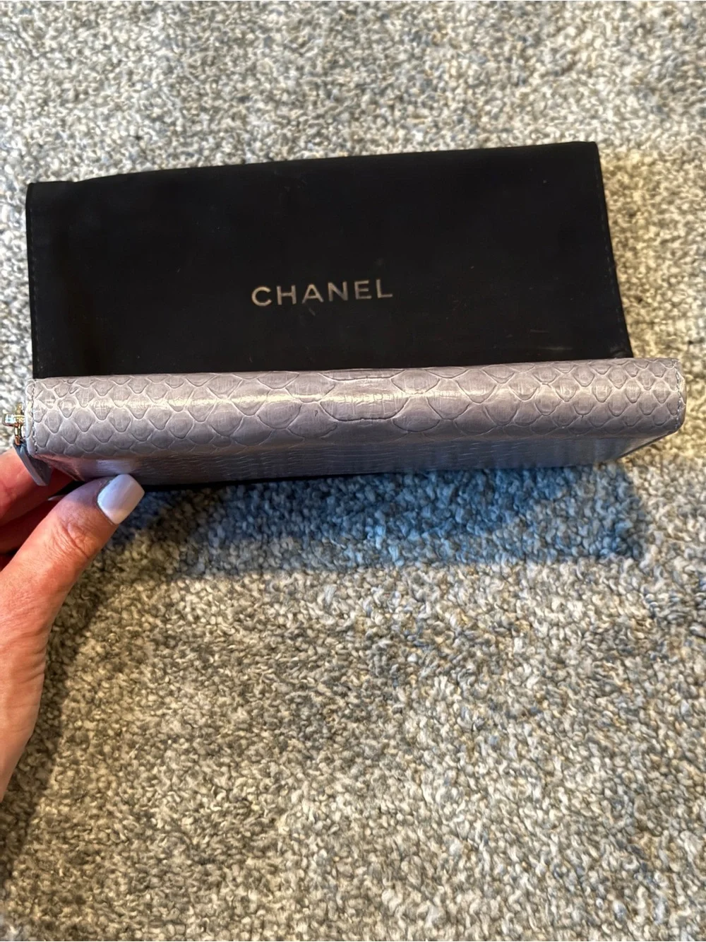 CHANEL Python Zip-Around Continental Wallet circa 2013-2014 collection
